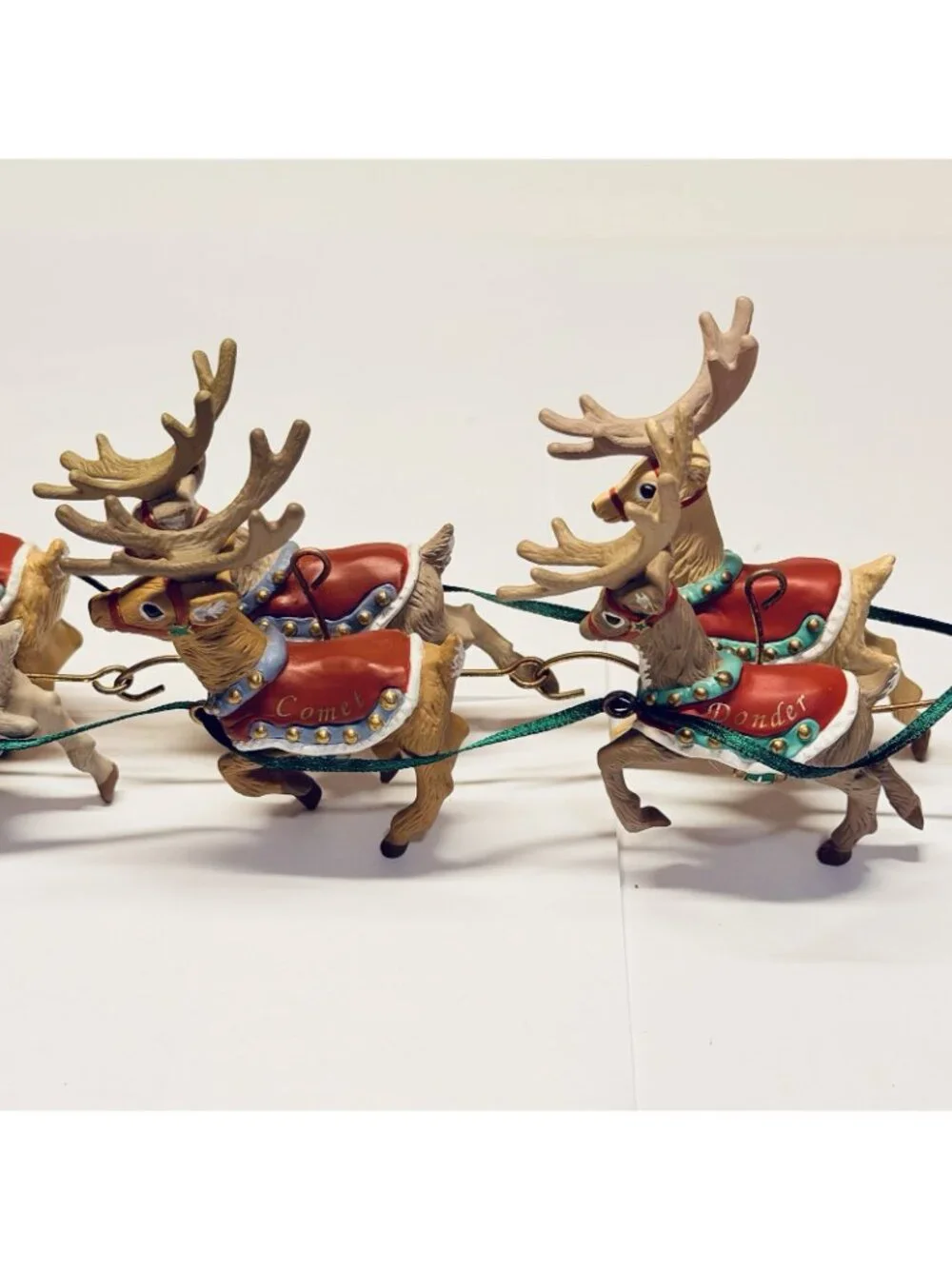 Hallmark Complete Santa And His Reindeer Collection Keepsake Ornaments 1992